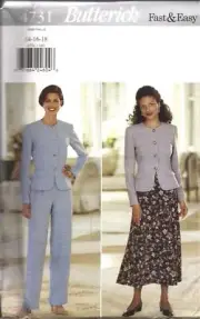 UNCUT Vintage Butterick SEWING Pattern Top Skirt Pants 4731 SEWING OOP Fast Easy