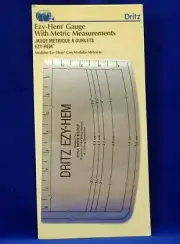 DRITZ "EASY-HEM" (Metal) GAUGE WITH METRIC MEASUREMENTS