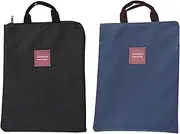 [Oaygat] A4 School Book Bag Waterproof Document Organizer Bag Handle Student Book Pouch Travel Document Holder Portable Briefcase Folder Bag Homework Folder File Tote Holder eading Homework Books Storage