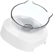 PERSELOSO 1Pc Pet Feeding Bowl Unique Slant Design for Cats and Dogs Durable Plastic Water Feeder Stable Low Center of Gravity Easy to Clean Pet Bowl for Food and Water