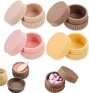 20ml Small Silicone Travel Containers - 4Pcs Cream Jars, Mini Sample Containers for Travel