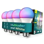 Smart Light Bulbs 4 Pack, UL Certified 2.4GHz Color Changing Light Bulb,