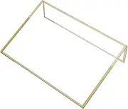 Angoily 6pcs Shape Acrylic Sign Holder Double Sided Clear Table Top Display Stands for Wedding Table Numbers Restaurant Menus Office Use Space Efficient Design