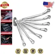 Versatile 7-Piece Metric Bolt Extractor and Offset Wrench Set for Every Mechanic