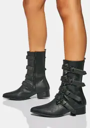 [Demonia] Warlock Buckle Boots