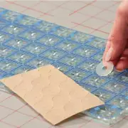 15Pcs/Sheet Silicone Non- Adhesive Grip Rings for Patchwork Rulers.