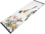 ZRYSMY Bird Branch Vintage Washable Runner Rug 2’ x 6’ Non-Slip Floor Carpet Runner Rug for Hallways Kitchen Laundry Room Bedroom Floor Carpet Runner- Soft Thin Mat for Family Pet