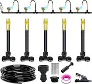 Xasbseulk Irrigation System for Garden - Garden Watering System Drip Kit | Gardening Accessories Automatic with Tubing Hose Adjustable Nozzle, Water Sprinkler for Lawn Patio Misting