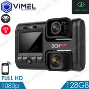 Professional Vimel Dual Dash Camera 128GB 4K GPS WIFI Wireless Car Taxi