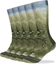 [NQHJT] Big Trees Socks for Women Men Breathable Boot Socks Warm Calf Socks for Hiking Work, Style, One Size, Style, One size