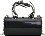 [Jusavie] Acrylic Clutch Tote Bag for Women Silver Purse Hobo Bag Satchel Crossbody Bags Y2k Purse Acrylic Purse Shoulder Bag 2025