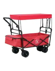 [Gardeon] Folding Garden Cart With Removable Canopy in Red