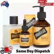 PRORASO BEARD KIT WOOD & SPICE BEARD OIL + SHAMPOO + BEARD BALM