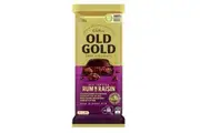 2 x Cadbury Old Gold Rum 'n' Raisin Dark Chocolate Block 180g