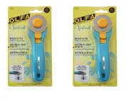 PACK OF TWO(2) - Splash Rotary Cutter 45mm Aqua OLFA RTY-2/C
