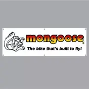 Mongoose - "Built to fly" Yellow/Orange Banner - old school bmx