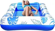 Inflatable Pool Floats,Tanning Pool Lounger | Portable Sunbathing Air Mattress with Headrest for Men Women Water Activities