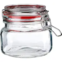 在飛比找momo購物網優惠-【Premier】扣式玻璃密封罐 紅500ml(保鮮罐 咖啡
