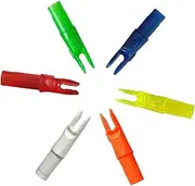 SHARROW 50pcs Archery Arrow Nocks Inside Diameter 6.2mm Arrow Tails Insert Arrow Nock Pins for ID 7.6mm Arrow Shaft (red)