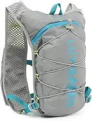 Running Hydration Vest Backpack, Hydration Pack Backpack, Water Backpack for Hiking Trail Running Cycling for Women Men, Not Included Water Bladder Gray
