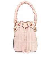 Fendi Mon Tresor Pink Canvas FF Mini Bag