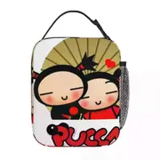 c259 Cute Pucca Lunch Bags Insulated Lunch Tote Waterproof Bento Box Resuable Picnic Bags for Woman Work Children School k259
