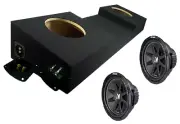 Kicker 43C124 12" Comp C12 Series 150W RMS 4 Ohm Sub & ASC TRUCK572X12 Sub Box