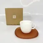 Nespresso Lume Collection White Matte Porcelain Espresso Coffee Cup With Saucer