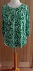 BNWT SEASALT SIZE 16 Women's Appletree 3/4 Sleeve Top Green Woodland