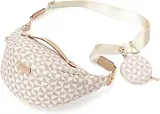 [FLRUXI] Fanny Pack Crossbody Sling Bag Purse for Women,Sling Bag for Women Small Belt Chest Bum Bag Checkered Waist Fanny Pack Crossbody for Daily Shopping Travel
