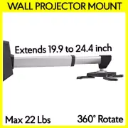 Short Throw Projector Wall Mount Bracket Tilt & 360º Swivel Extendable Max 22lbs