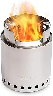 Solo Stove Campfire | Portable Camping Hiking, Backpacking and Survival Stove, No liquid fuel needed, Powerful Efficient Wood Burning, Low Smoke, 4+ People, 304 Stainless Steel, Compact 10,8 x 23,5 cm
