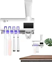 Automatic Toothpaste Dispenser,4 Toothbrush Slots Wall Mounted Tooth Brushing Holder - Toothpaste Squeezer Dispenser, Automatic Toothpaste Squeezing, Multifunctional for Bathroom