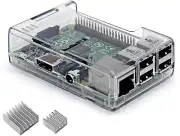Raspberry Pi 3 B+ Case, Raspberry Pi 3 Model B+ Transparent Case with Raspberry