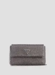 GUESS Women's Silver Zalina Clutch Bag