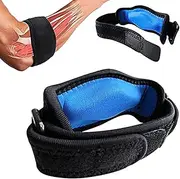 Elbow Brace for Tennis & Golf – Adjustable Compression Tennis Elbow Support Strap with Cushioned Pad – Relief for Tennis Elbow, Tendonitis & Arthritis – Breathable Elbow Strap & Sleeve – Fits Left or Right Arm
