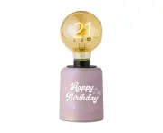 21 Filament Glass Pearlescent Base Indoor LED Globe Lamp Home Decor 43x34cm