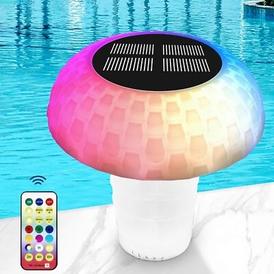 Solar Chlorine Dispenser Floater with Colorful LED Lights, Adjustable Release