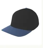 TRAVIS MATHEW In The End Flexfit Micro Mesh Hat in Black & Blue One Size NWT