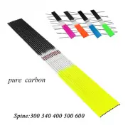 Archery 12pcs Carbon Arrow Shaft Spine300-800 30/32inch Compound Recurve Bow