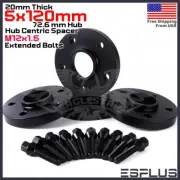 [4] 20mm Thick BMW E-Body 5x120 C.B 72.6 Wheel Spacer Kit 12x1.5 Bolts Included (for: BMW)