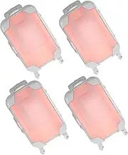 [LALAFINA] 4pcs Box Mini Storage Box Bagged Keychain Heel Perfume Anti-Collision Door Plug Small Suitcase Makeup Suitcase Bulk Mini Anti-Slip Glasses Chain Props Abs Pink