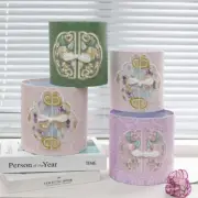 2Pcs Chinese Style Embroidered Cloud Shoulder Bucket Cardboard Gift Storage Box