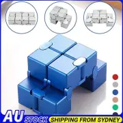 Infinity Cube Fidget Toys Metal Magic Puzzle Sensory Autism ADHD Stress Reliefy'