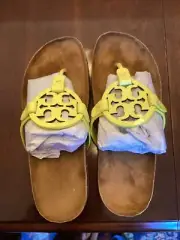 Tory Burch Miller Cloud Sandal in blazing yellow, size 8 BNIB, MSRP$198,