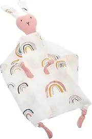 HANABASS Pure Cotton Gauze Comfort Towel Security Blanket for Babies Newborn Security Blanket Cotton Towels Blanket Blanket for Boys Newborn Bath Towel Pink