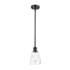 Innovations 394 Ellery 1 Light Pendant, Matte Black/Seedy - 516-1S-BK-G394
