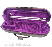 New Purple 4/4 Enhanced/Moon Shape Designed Violin Case + Violin String Set