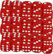 Dice Set, Dice 30 Pieces 6 Sided White Plastic Numbers Points Fine Workmanship for Board Games
