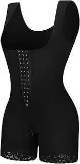 [PACKOVE] Hey Shape Bodysuit for Women Shapewear Body Shaper Zipper Buckles Sculpting Body Suit for Backless Romper Black